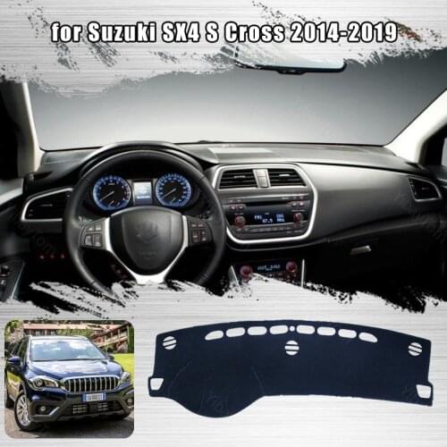 For Suzuki SX4 S Cross 2014-2019 Dash Cover Mat Dashmat Dashboard Cover Protective Sheet Carpet Styling