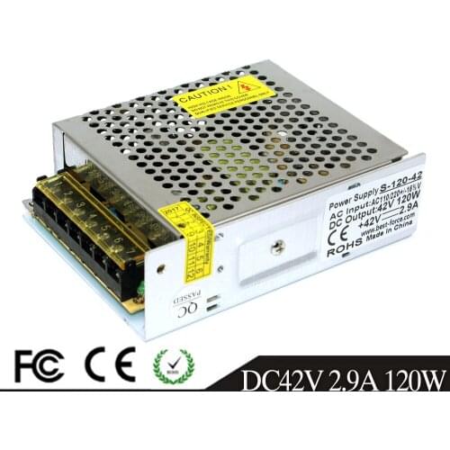 120W 2.9A DC42V Power Supply Switching Driver AC 100-240V Input To DC 42V Output for CNC CCTV 3D Printer Led Lamp Lighting