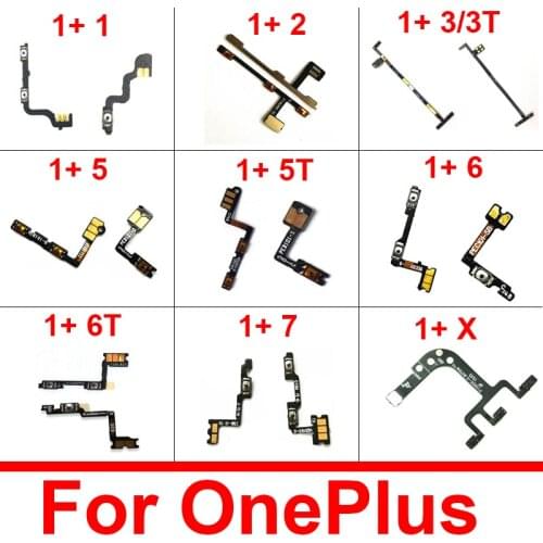 Volume & On Power Flex Cable For OnePlus X 1 2 3 3T 5 5T 6 6T 7 Pro 7Pro 7 X Switch Button Key Side Flex Ribbon Replacement