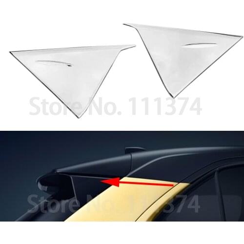 Chrome Spoiler Triple-cornered Cover For Toyota Yaris Cross 2020 2021 Rear Window Protector Frame Decorative Trim Accessories