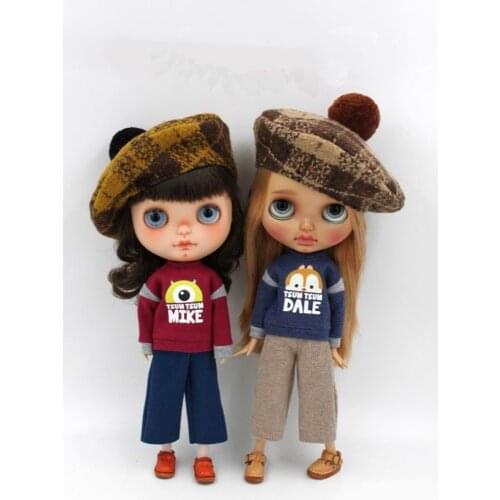 JSB13 Fashion BJD doll clothes Two-piece outfit cute suits Doll T-shirt with Wide leg pants doll Clothing