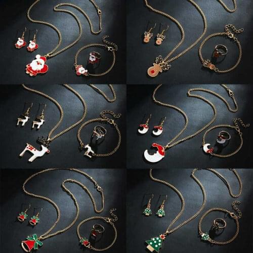 Ring Earrings Women NEW Gifts Bracelet Girls Set Necklace Jewelry Christmas Xmas