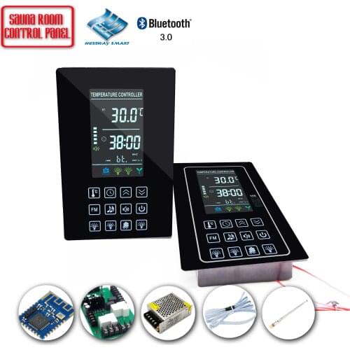 Bluetooth Music Receiver Audio 4.5KW Sauna Heater Parts for Temperature Control Multifunction Color LED,Fan,AUX, Infrared Light