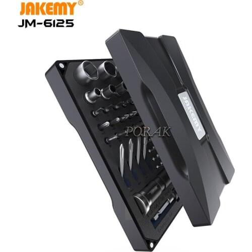 JM-6125 Professional Magnetic Screwdriver Set withS-2 Driver Bit DIY Repair Tool Kit for Laptop Glasses Phone Opening Tools