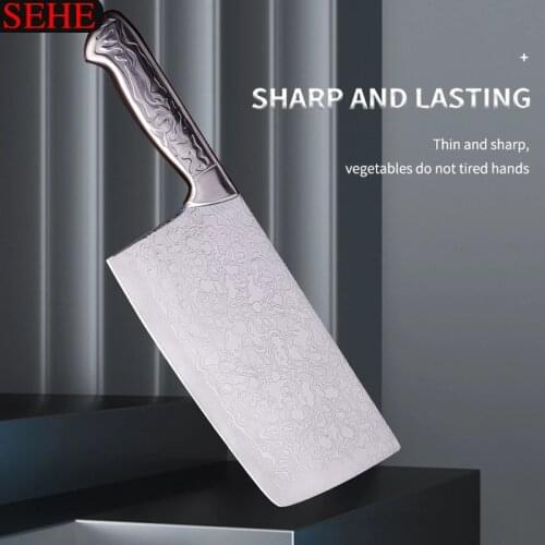 Cleaver knife Kitchen Chef Knife Stainless Steel Razor Sharp Slicing Knife Meat Chopping Knife Wood Handle Chinese butche Knife