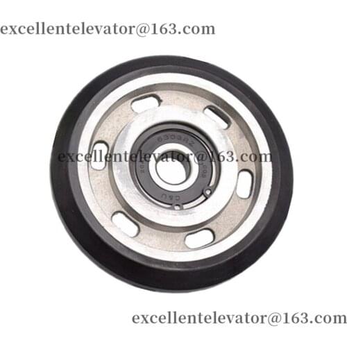 OD125mm W22mm 6303 125*22*6303 Elevator High Speed Guide Shoe 125x22x6303 Roller Rubber Material