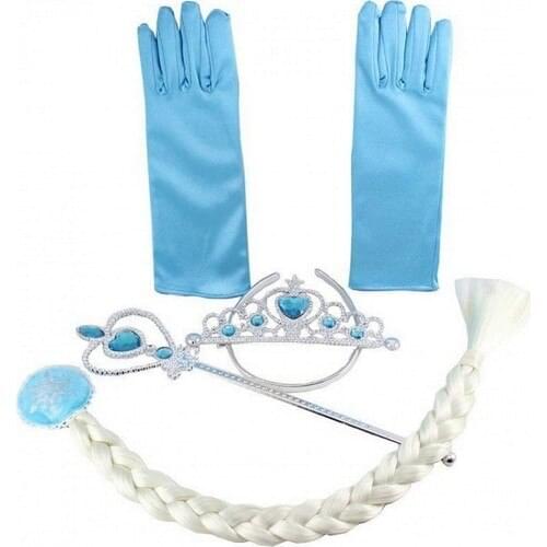 PartiniSec Profits Country Elsa Hair, Crown, Wand and Gloves