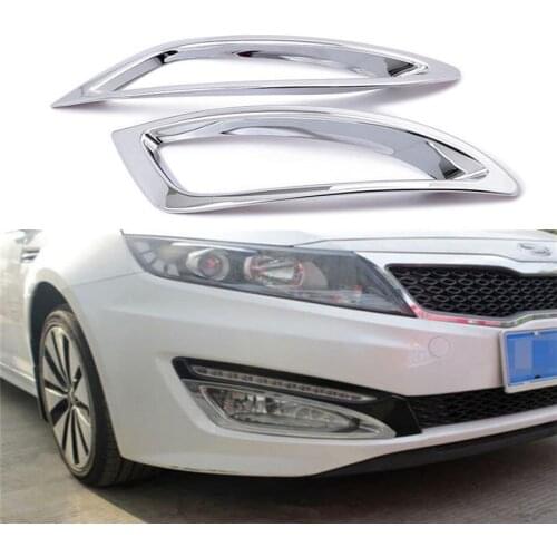 YAQUICKA For Kia Optima K5 2011 2012 2013 Car Front Fog Lamps Light Cover Bezels Trim Styling Decorative Frame Sticker 2Pcs