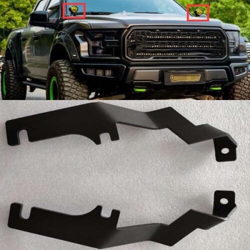 Upper Hood Hinges Side Pillar Work Lights Ditch Mount Brackets For F-150 CAR LED Light Pod Metal Bonnet Hood Mount Bracket Kit