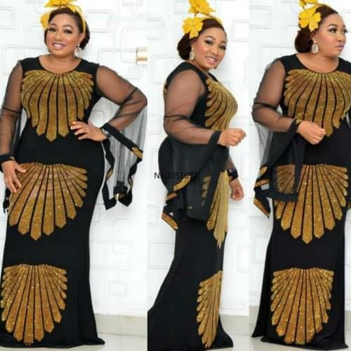 African Print Dresses for Women Plus Size Muslim Maxi Dress Dashiki Diamond African Clothes Dubai Abaya Boubou Robe Africa Dress