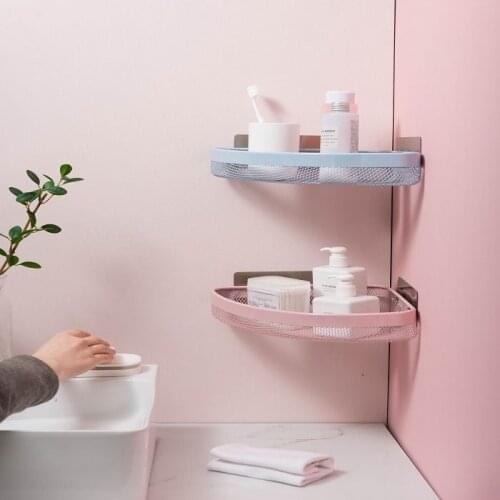 Punch-free Bathroom Shelf Kitchen Storage Wall Rack Toilet Storage Rack Toilet Triangle Shelf
