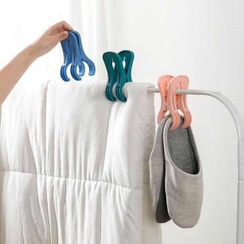 4PCS Large Windproof Clothes Clip Plastic Beach Towel Pegs Clothespin Clips Quilt Clothes Pegs Drying Racks