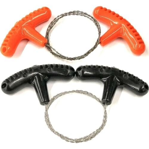 Durable Outdoor Durable PP Handle Mini Pocket Saw Outdoor Mountaineering Survival Line Saw Small Stainless Steel Silk Saw