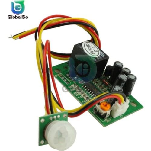 DC 12V Relays with PIR Motion Sensor Module IR Infrared Human Induction Sensor Pyroelectric Controller Switch Timer Delay
