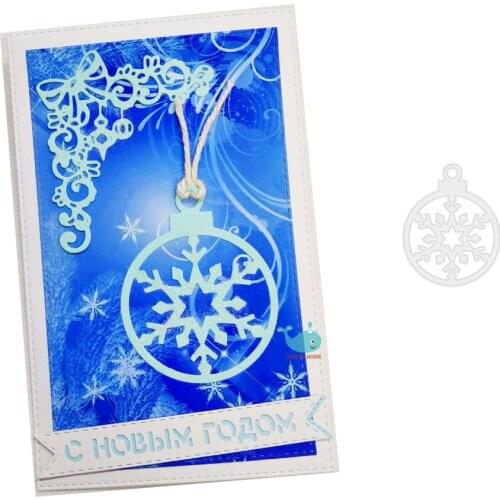 Christmas Ball Hanging Metal Cutting Dies Frame Stencil for DIY Scrapbooking Cards Album Embossing Crafts Die Cut New 2020