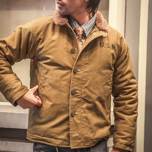 RTN1 Red Tornado US Big Size Vintage Loose Fitting Super Quality Cotton Fabric 100% Wool Lining & Collar N1 Jacket