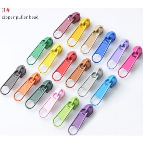 3# Zipper Sliders DIY Zipper Puller Head metal zipper head 10/20/50pcs For Clothing Bags Home Textile Sewing Tailor Accessorie