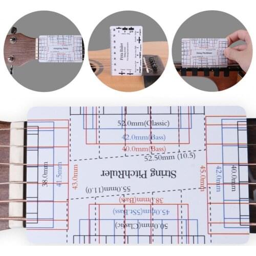 Portable Guitar String Action Gauge String Pitch Ruler Measuring for Bass Classical Electric Acoustic Guitar Tools Parts Rulers