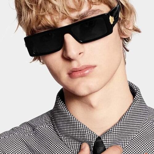 Feishini Star Contracted Quality Narrow Sunglasses Men UV Protection Trendy Ladies Tiny Fashion Glassees Women Brand Vintage