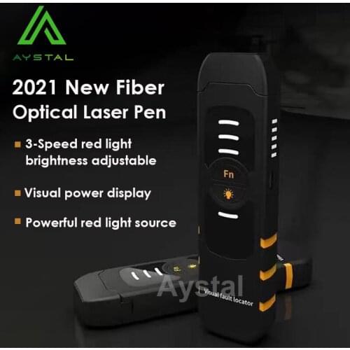 30MW FTTH Fiber Optic Tester Pen Type Red Laser Optical Fiber Light 10KM Visual Fault Locator Optical Cable Tester 5-30MW Range