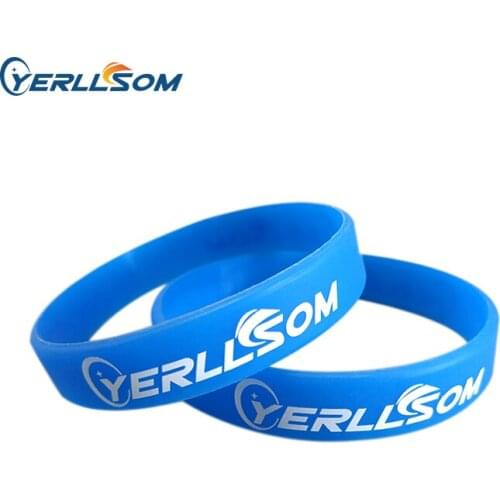 YERLLSOM 200PCS Trade Assurance Customized imprint logo bracelets silicone for wedding events S101802