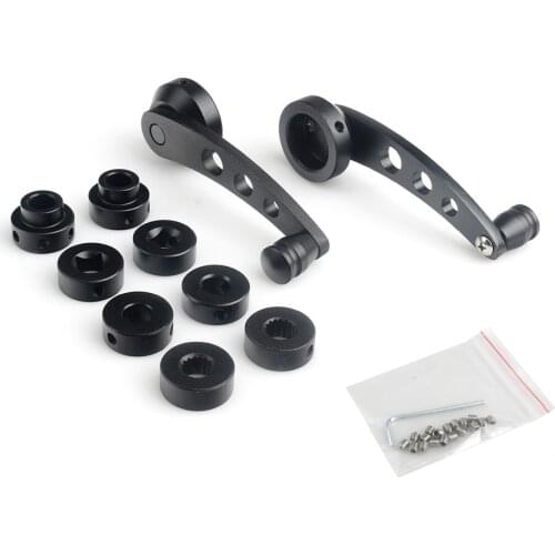 YOMI 2Pcs Aluminum Alloy Universal Car Window Handle Winder Riser Replacement Winder Crank Riser Kit Universal Fit Promotion