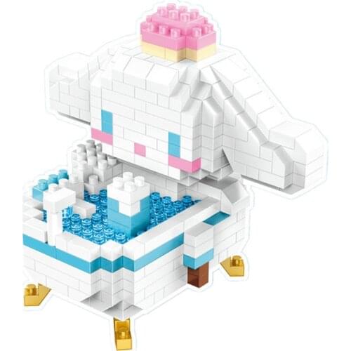 2021 New Cartoon DIY Mickey Pikachu Bathtub Model Diamond Building Block Puzzle Assembled Childrens Toy Gift