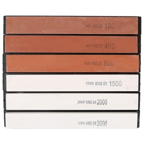 6Pcs/lot Knife Edge Sharpener Grinder Grindstone Whetstone 180# 400# 800#1500# 2000# 3000# Set