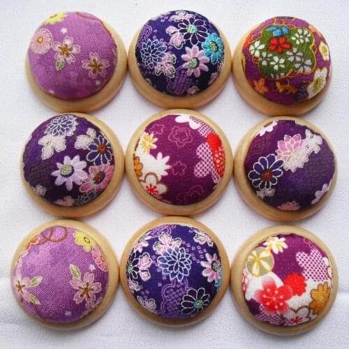 Free shipping 20pcs/lot Needle Pin Cushion handmade DIY Handcraft Tool for sewing needlework Wooden base cross stitch E01-0-24