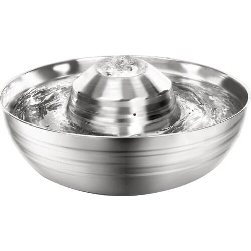 Stainless Steel Pet Fountain Can Hold 67 Ounces Of Water Filtered Water High-quality Stainless Steel Material