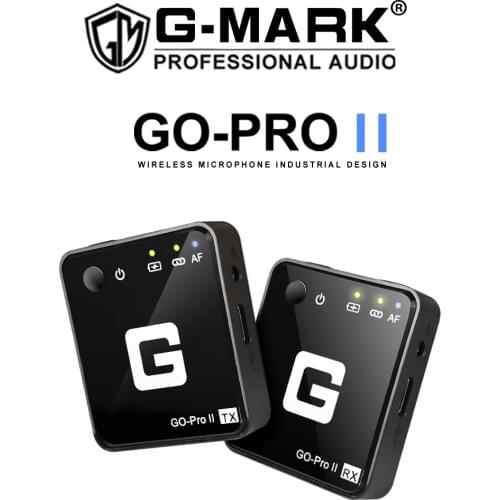ASMR Microphone G-MARK GO PRO II Wireless Camera Interview Lapel Mic For DSLR Phone Live Vlog Rcording