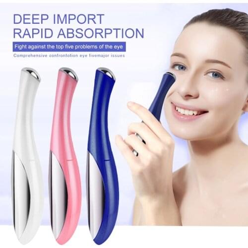 New Electric Vibration Eye Massager Pen Bright Eye Must-have Eye Wrinkle Remove Dark Circles Remove Edema Massager Hot Selling