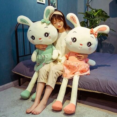 70cm-110cm Long Legs Rabbit Plush Toy Soft Stuffed Cartoon Animals Bunny Doll Girls Room Party Decor Kids Children Birthday Gift