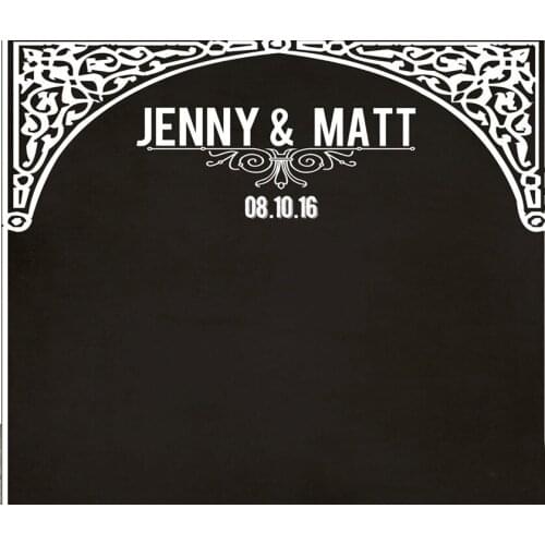 Custom black chalkboard photo backdrop High quality Computer print wedding background