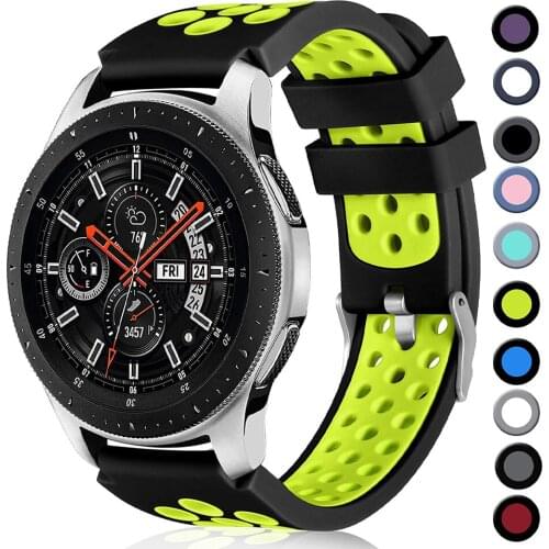 Silicone Strap For samsung galaxy watch active 2 46/42mm Gear S3 Breathable sport bracelet 20/22mm huawei watch gt 2e/pro band