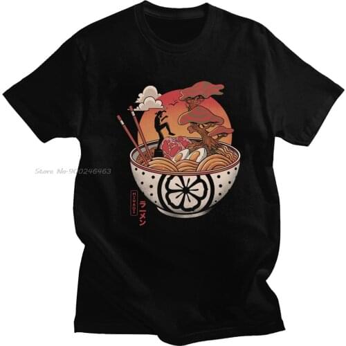 Retro Miyagi Ramen Karate T-shirt for Men Short Sleeves Ryukyu Kingdom Japanese Martial At Lover T Shirt Cotton Tee Tops Clothes