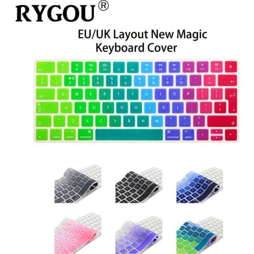 RYGOU EU English Version Wireless keyboard Silicone Keyboard Cover Protector Skin for Apple New Magic Keyboard 2 Release in 2015