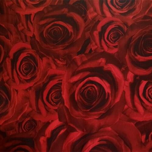 NFYS64 50*110cm Red Rose Silk Fabric High Quality Guangdong Gauze Wedding Cheongsam Fabric DIY Fabric For Sew Handmade Fabric