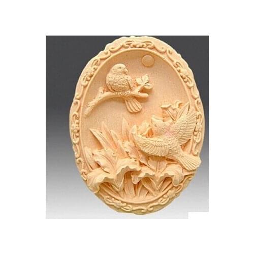 Silicone Mold Lily and Hummingbird DIY Handmade Soap Mould Aroma Stone Molds Silica Gel Food Grade Silicon Silicone Rubber PRZY