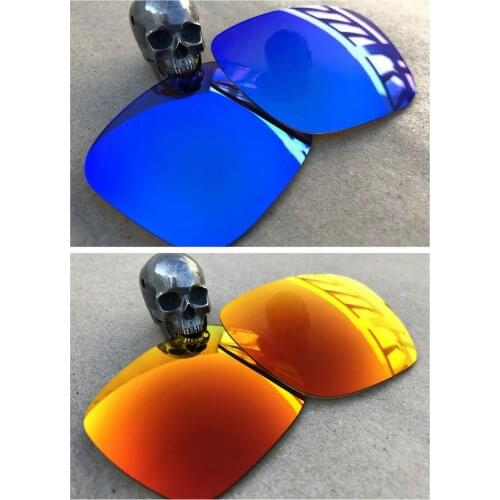 Firtox True Polarized Enhanced Replacement Lenses for-Oakley Hijinx Sunglass (Lens Only)-Blue and Orange Red