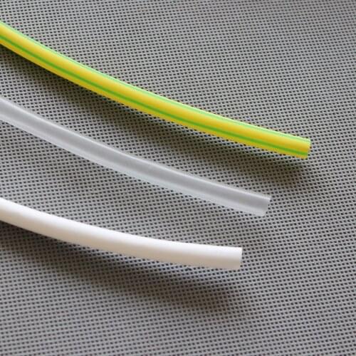 1Meter/lot) 5MM Inner Diameter White/YE&GN/ Transparent Clear Heat Shrink Tubes Shrinkable Tubing Insulation Sleeving