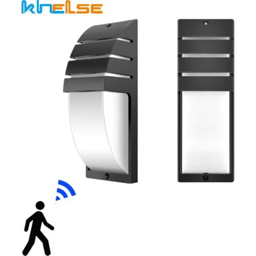 18W Outdoor Waterproof LED Wall Light Motion Sensor AC90-260V Garden Porch Hallway Wall Lamps Aluminum Balcony Corridor Lighting