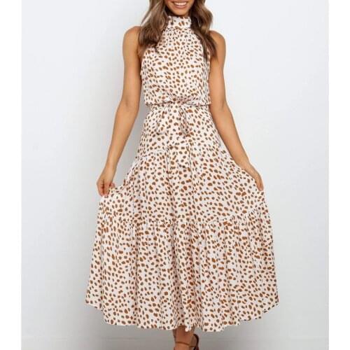 Nice-forever Summer Sundress Retro Polka Dots Patchwork Dresses Club Party Women Sexy Dress Vestido Oodji