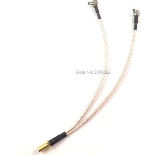 1pcs Sma Female to Y Type 2 x Ts9 Male Connector Splitter Cable Pistail RG316 20cm For Huawei ZTE Modem