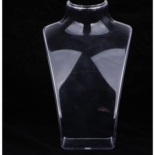 Acrylic Necklace Earring Jewelry Bust Display Stand Necklaces Pendants Showcase Display Clear
