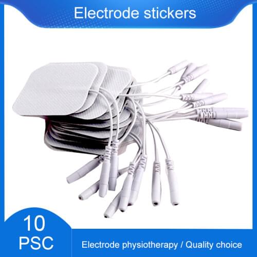 10 pcs 5x5cm Acupuncture Physiotherapy Machine Slimming Massage Electrode Pads Ems Nerve Muscle Stimulator Patch Health Care