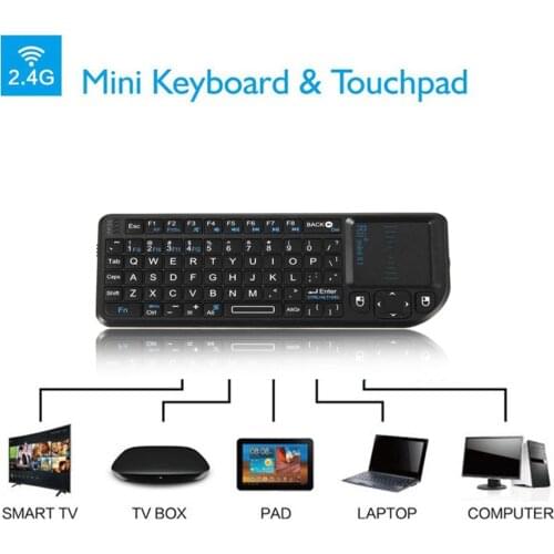 Mini 2.4GHz Wireless Keyboard Air Mouse Mini Handheld Touchpad Keyboard For Smart TV For Samsung LG Android TV PC Laptop