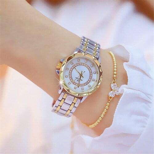 New Watch For Women Large Ladies Rhinestone Quartz Wristwatch Luxury Female Brand Diamond Gold Clock Relogio Feminino For Gifts