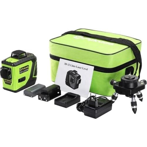 Fukuda 3D Self-Leveling 360 degree Horizontal&Vertical 12 lines Green laser level / green beam fukuda level for sale