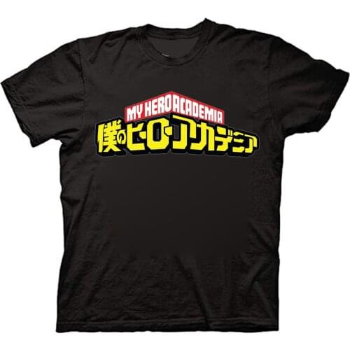 My Hero Academia Logo T-shirt Round Neck Casual Short Sleeves Tee Unisex Clothes